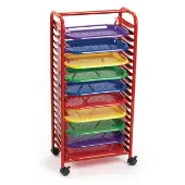 Mobile Art Rack with 10 Trays by Colorations