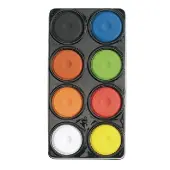 8 Classic Color Tempera Paint Cakes in Tray by Colorations
