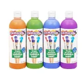 Paraben Free Simply Washable Tempera Paints Cool Colors 16 oz Set of 4 by Colorations