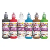 4 oz Fabric Paint Tropical Colors Set of 6 by Colorations