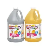 Paraben Free Metallic Gel Paint Silver and Gold 1 Gallon each by Colorations