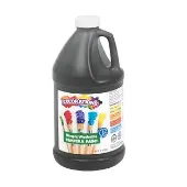 Paraben Free Simply Washable Tempera Paint Black 1 2 Gallon by Colorations