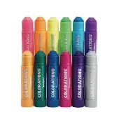 Metallic and Neon Tempera Paint Sticks Set of 12 by Colorations