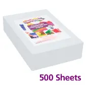 12 x 18 Mediumweight White Construction Paper Pack 500 Sheets by Colorations