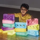 Light Up Construction Bricks Set of 12 by TTS
