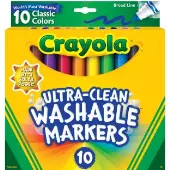 Ultra Clean Markers Set of 10 by Crayola