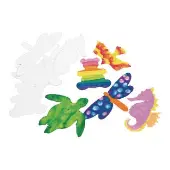 100 Liquid Watercolor Diffusing Paper Shapes by Roylco