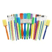 25 Assorted Paint Brush and Applicators in a Cylinder by Colorations