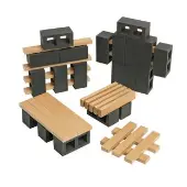 Mini Blocks and Planks Tabletop Building Set 40 pieces by Excellerations