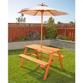 Outdoor Picnic Table with Umbrella Large by Excellerations
