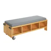 Bench Seat with Storage Cushion and Sensory Strips by Really Good Stuff LLC