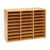 27 Slot Bamboo Mail Center by Really Good Stuff LLC