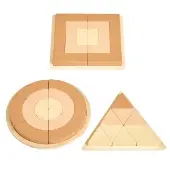Wooden Attribute Puzzle Collection Set of 3 by Excellerations