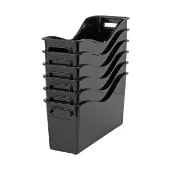 Easy Carry Book and Binder Holder Set of 6 Color Black by Really Good Stuff LLC