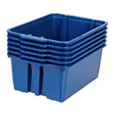 Stacking Bins 6 Pack Color Navy by Really Good Stuff LLC