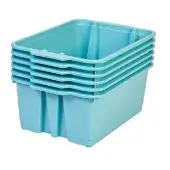 Stacking Bins 6 Pack Color Water by Really Good Stuff LLC