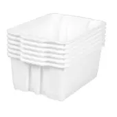 Stacking Bins 6 Pack Color White by Really Good Stuff LLC