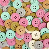 Natural Tones Wooden Buttons 300 Pcs 6 Colors by Colorations