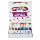 Colors Like Me Washable Classroom Value Pack Chubby Markers Set of 128 by Colorations