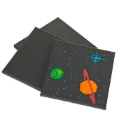 Black Canvas Set of 24 8 x 8 by Colorations