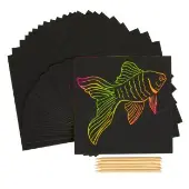 Scratch Art Boards 25 boards with 5 Sticks by Colorations