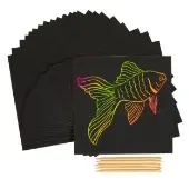 Scratch Art Boards 50 boards with 10 Sticks by Colorations