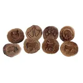 Farmyard Footprint Stones Set of 8 by Yellow Door