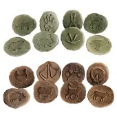 Farmyard and Woodland Footprint Stones by Really Good Stuff LLC