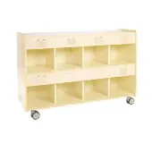 Mobile 8 Section Storage with Name Plates Ready to Assemble by Environments