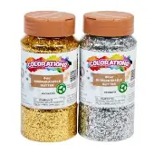 Biodegradable Glitter Gold and Silver each 4oz by Colorations