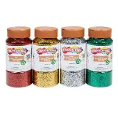Biodegradable Glitter 4 holiday colors each 4 oz by Colorations