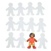 Jumbo People Shape with Notepad Set of 12 by Colorations