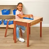 Rubberwood Desk and Seat Set by Excellerations