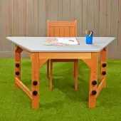 Trapezoid Desk with Chair 18 by Excellerations