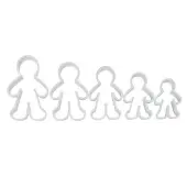 People Shape Dough Cutters Set of 5 by Colorations
