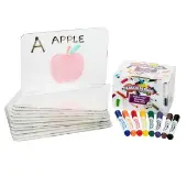 Acrylic Lap Boards and Dry Erase Markers Bullet Tip Value Pack Set by Colorations