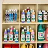 Assorted Paintbrush Classpack and Simply Washable Tempera Paint Set by Colorations