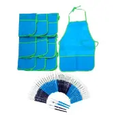 Assorted Paintbrush Classpack and Waterproof Apron Set by Colorations