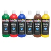 Paraben Free Rainbow Acrylic Paint Set 6 Colors by Colorations