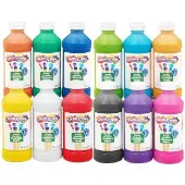 Simply Washable Tempera 8 oz Set of 12 by Colorations