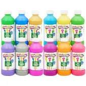 Simply Washable Tempera 8 oz Set of 12 by Colorations