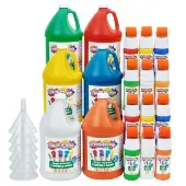 Simply Washable Tempera Paint Gallon and Roll Set 6 Colors by Colorations