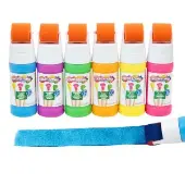 Paraben Free Simply Washable Tempera Paint Roller Set 6 Fluorescent Colors by Colorations