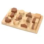 Wood Wonders Shape Fraction Puzzle 25pcs by Excellerations
