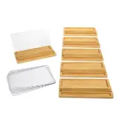 Wooden Lapboard Stand with Acrylic Boards Set of 6 by Colorations