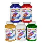 Paraben Free Washable Glitter Finger Paint Set of 5 16 oz by Colorations