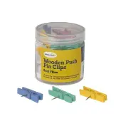 Mini Wooden Push Pin Clips Set of 30 Bold Vibes by Really Good Stuff LLC