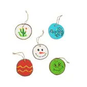 Painted Wood Slice Ornament Kit Makes 24 Crafts by Colorations