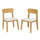 Milestones Bamboo and Rubberwood Chair Set of 2 by Environments