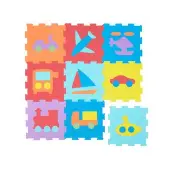 Play Mat Transportations Set of 9 by Excellerations